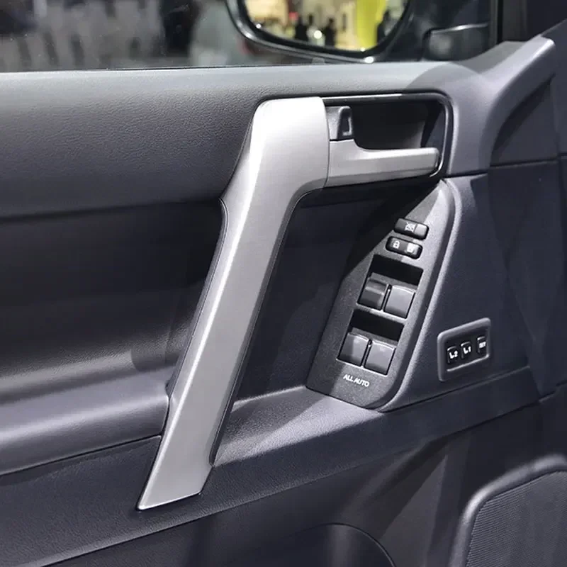 

Для Toyota Land Cruiser Prado 150 LC150 FJ150 2010-2017 Автомобильная Серебристая ABS внутренняя дверная ручка отделка декоративная крышка