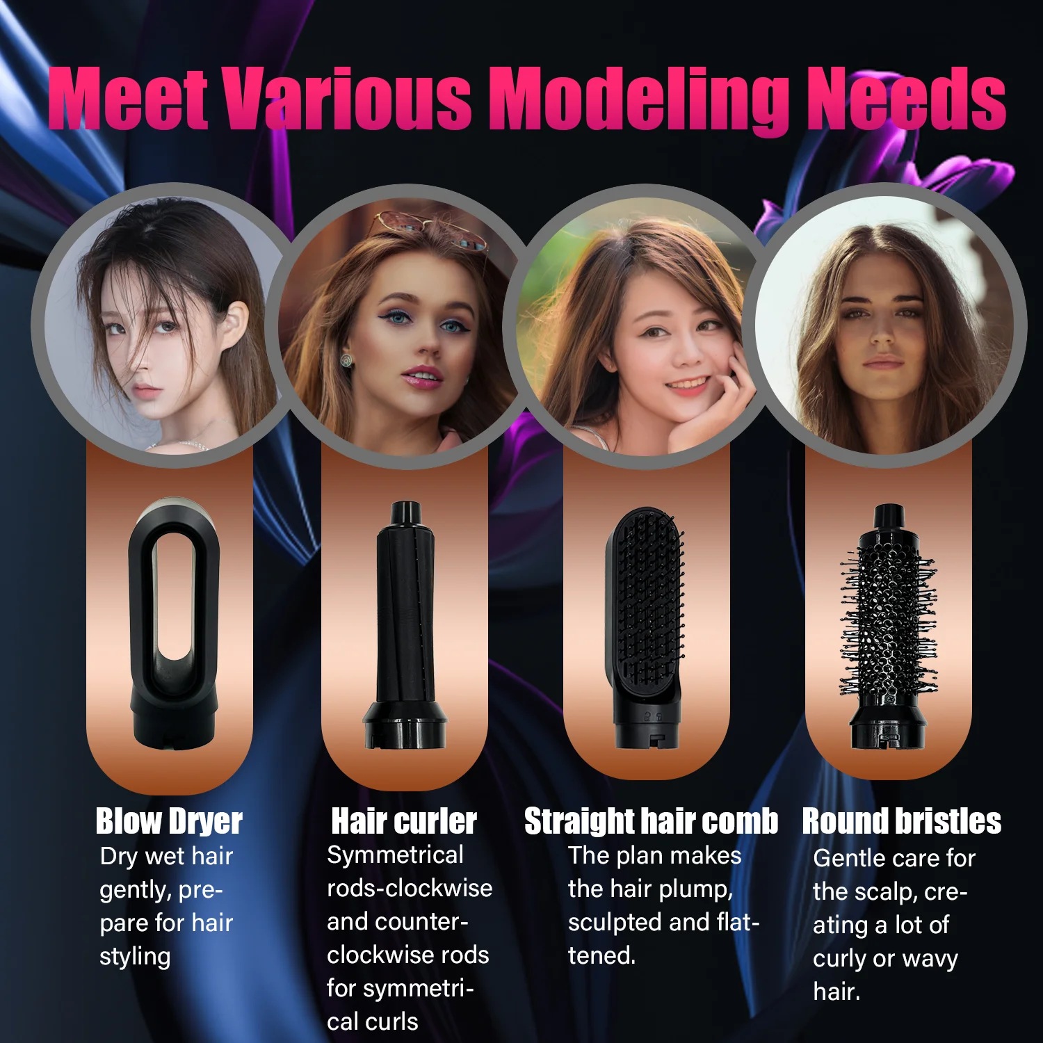 Secador de Cabelo Modelador de Cabelo 5 em 1 Elétrico Escova Pente Quente Profissional Curling Straightener Estilo Ferramenta Casa Conjunto Kit 22 Computers & Electronics