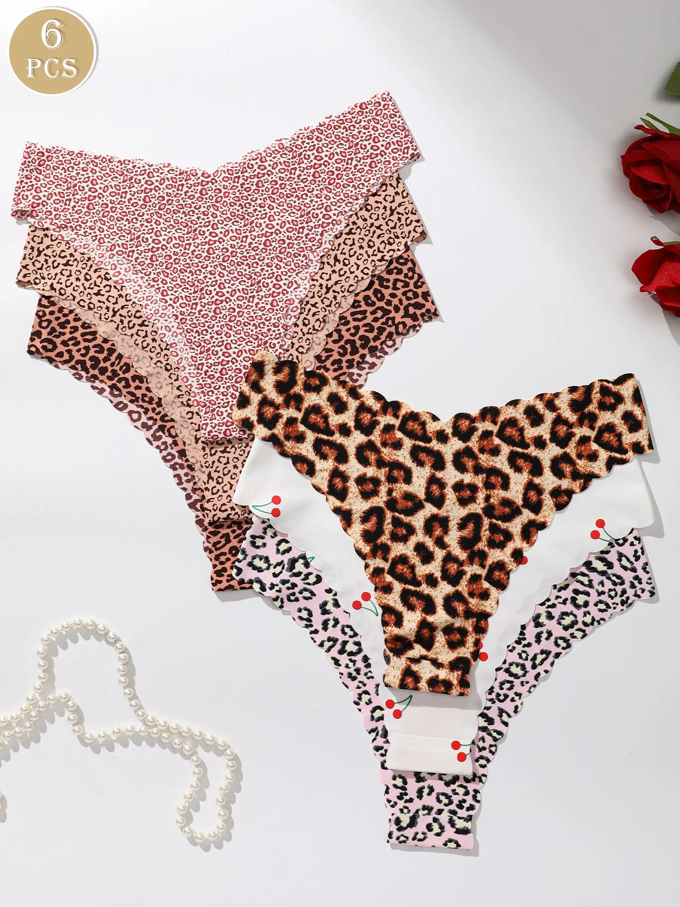 seamless leopard panty set side view