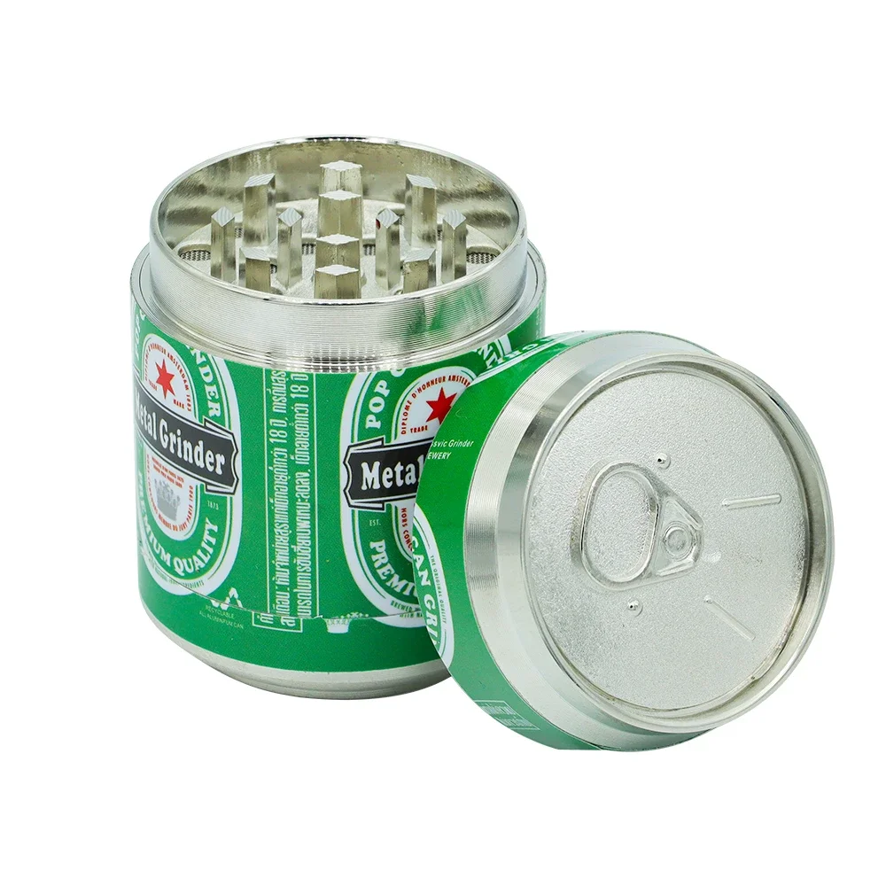 42mm Zip top Can grinder with 3 layers of zinc alloy material for food grinding compact and portable