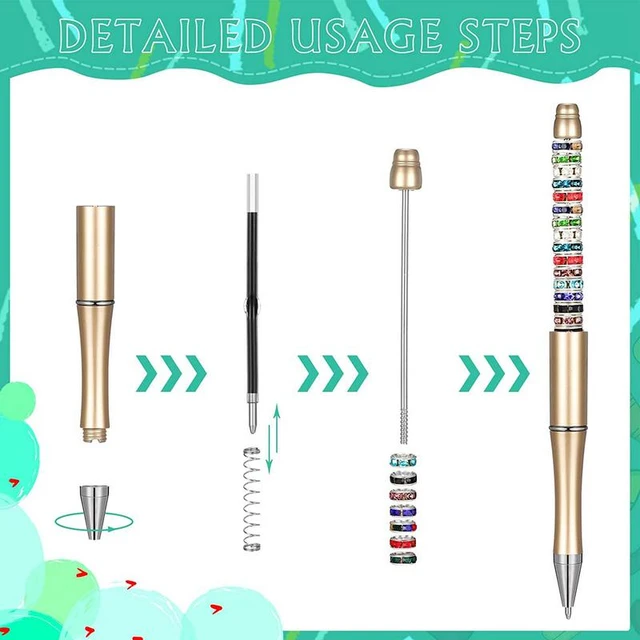 Plastics Bead Pen Plastics Bead Pens For DIY Crafts Ballpoint Pens