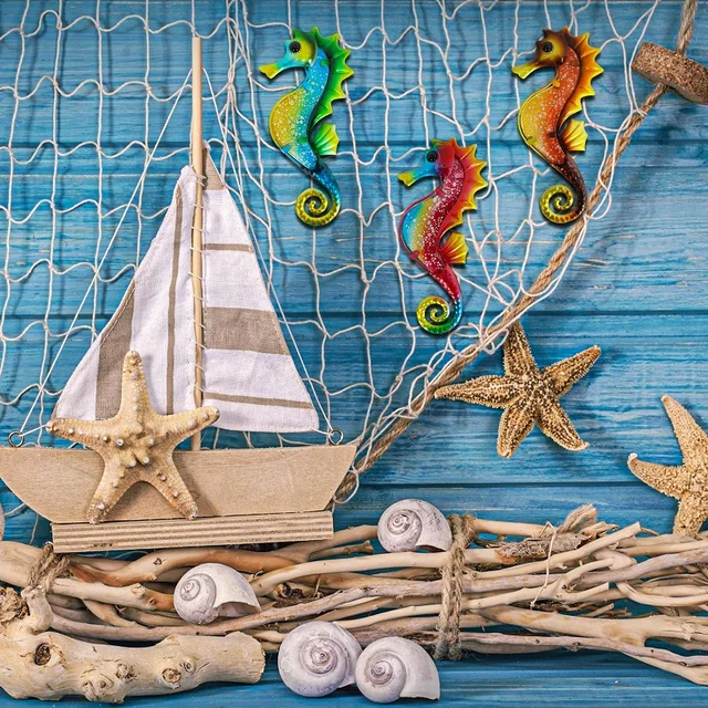 3 db Fém Sűrűség Fali Dekoráció Szabadtéri Beltéri Művészet Szobrászat Lógó Otthoni Kerti Hálószobához - Image 2