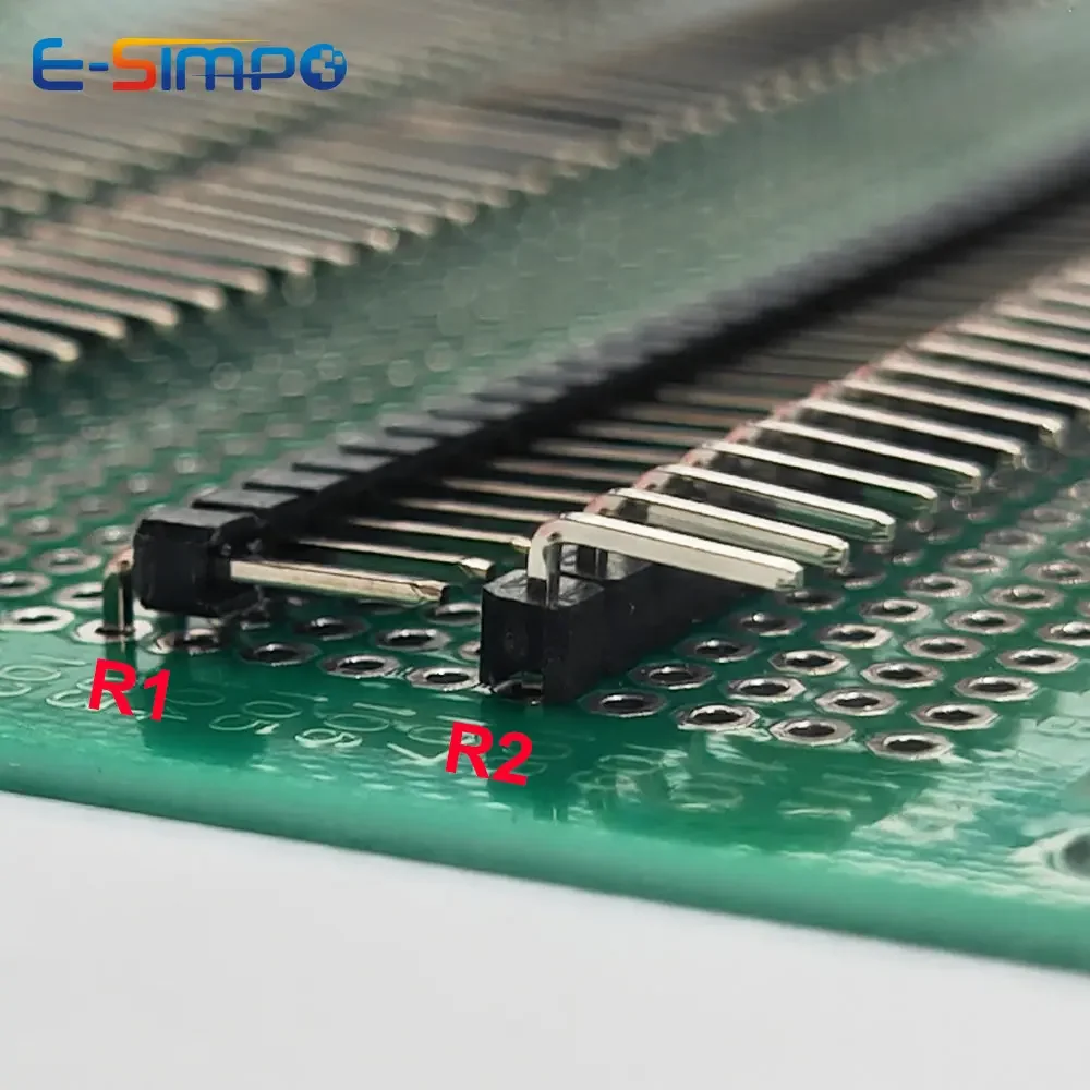 20pcs 2.54mm 1x40P Right Angle Extended Extra Long Pin 90d R1 R2 Optional Gold Single Row Breakable PCB Male Header Connector pcb connector pin header