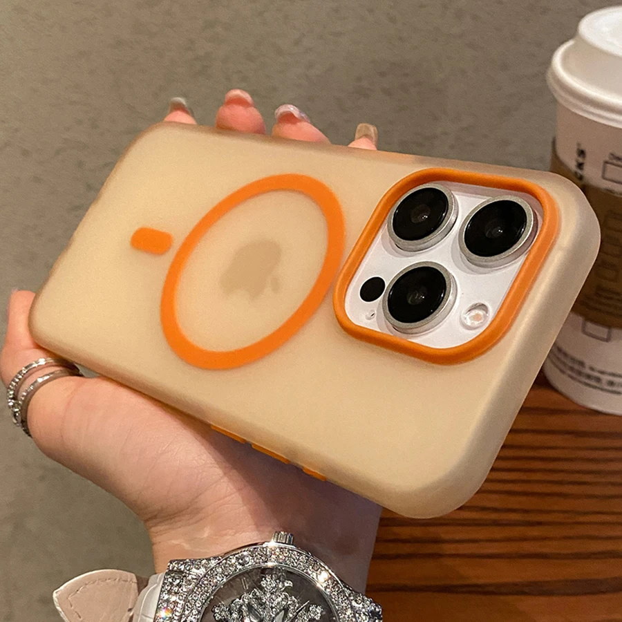 Matte Candy Magnetic Wireless Charging Shockproof Transparent Phone Case - Soft Protective Cover