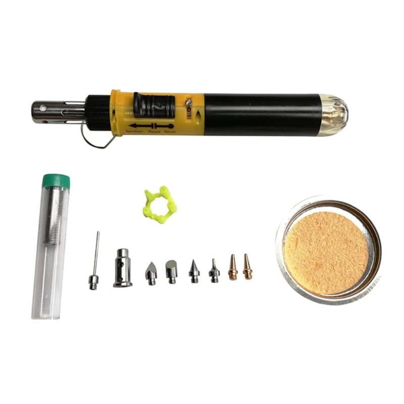 Gas Solder Gas Soldering Iron Torch Universal Soldering Iron Welding Tool 12 in1 Drop Shipping hot air tool nozzle high qualit soldering station welding heat resistant silver stainless steel universal 6pcs accs