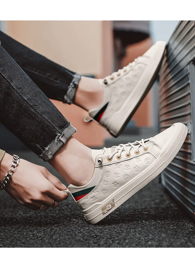 Männer Leder Schuhe Designer Turnschuhe Mann Männlichen Mode Tennis Schuhe Luxus Marke Skateboard Casual Vulkanisieren Schuhe für Männer_voghion.com