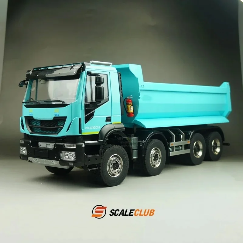 

Scaleclub Model 1/14 For Iveco Hydraulic Dump Truck 8X8 RTR With Paint To Play For Tamiya Rc Trailer Tipper Lesu Lxy