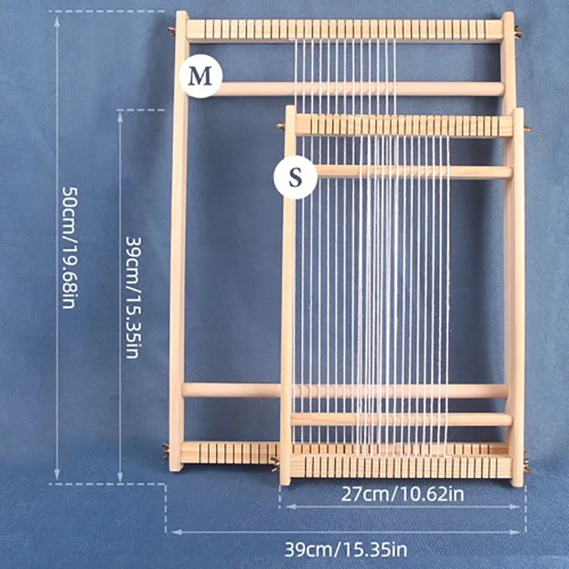 Métier à Tisser En Bois BORDEAG 28x25 Cm - Avec Fil, Pour Débutants, Déco Et Tissage