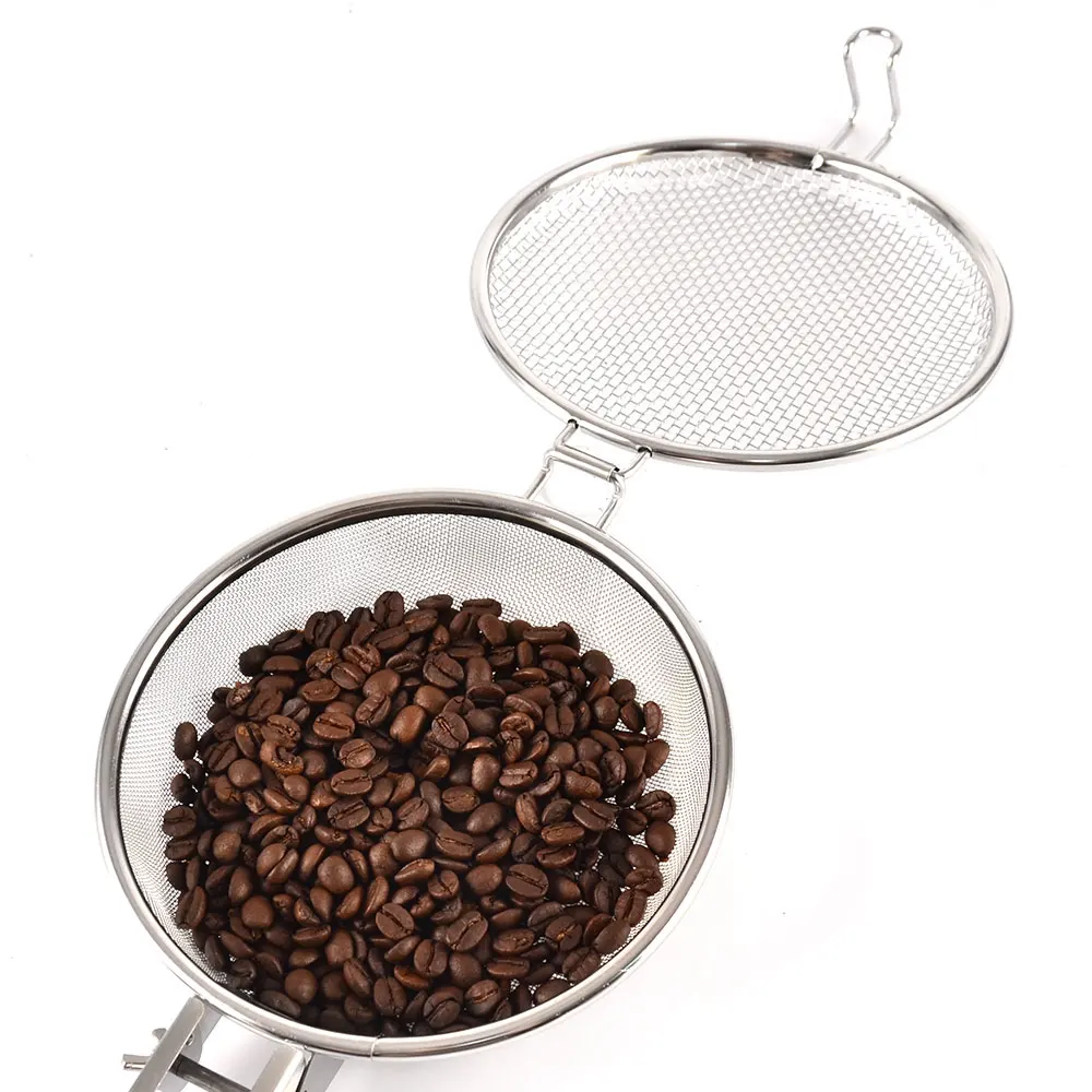 Compact Handheld Coffee Bean Roasting Mesh Pan - Unique Foldable Design