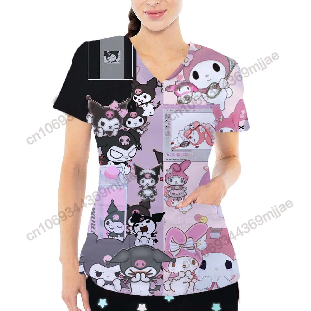 Top da donna Y2k Plus Size Top abbigliamento abbigliamento femminile con maglietta di spedizione gratuita per le donne Anime camici chirurgici da donna tasca