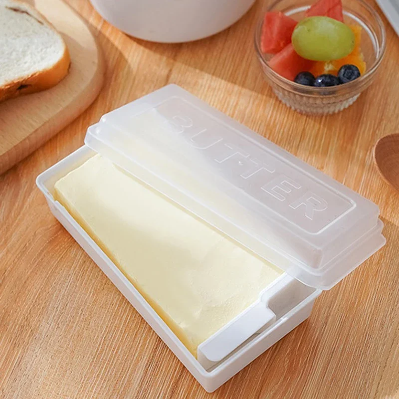 Portable Solid Butter Cutting Storage Box Kitchen Accessories Refrigerator Fresh Keeping Box Breakfast Cheese Fresh-Keeping