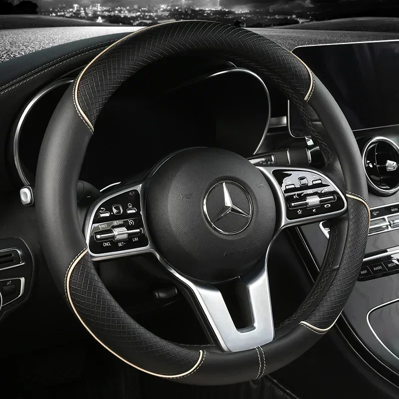 Pu Leather Anti Slip Car Steering Wheel Cover