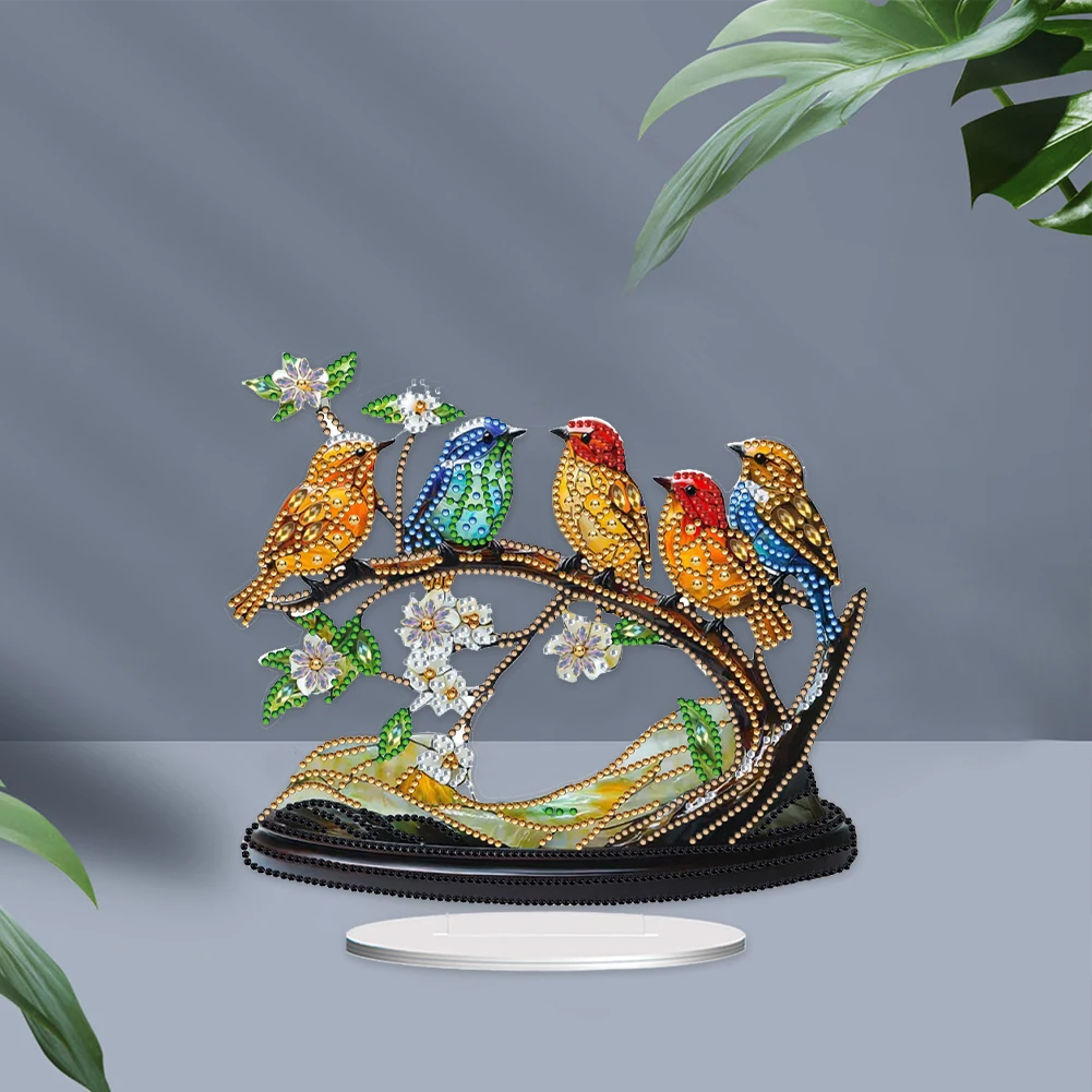 Animal Special Shaped Diamond Painting Tabletop Ornaments Kit 5D DIY Diamond Art Tabletop Decorations for Home Office Decor