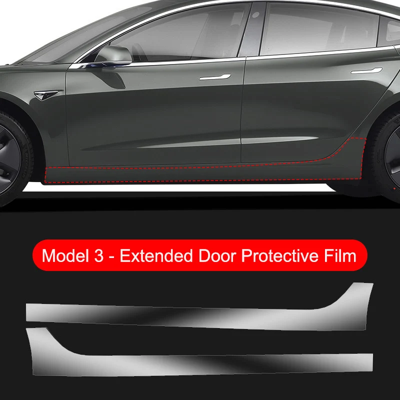 Per Tesla Model3/Y 2017-2025 Porta Anteriore Porta Posteriore Pellicola Protettiva Invisibile Abbigliamento Auto Pellicola di TPU Decorazione per Il Modello Y Juniper - immagine 4