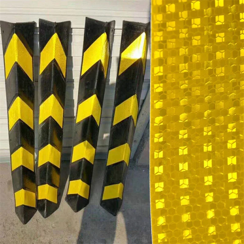 3M*4inch Waterproof Reflective Material Yellow Color Shinny Honeycomb PVC Reflector Stickers Conspicuity Tape For Safety Warning images - 6