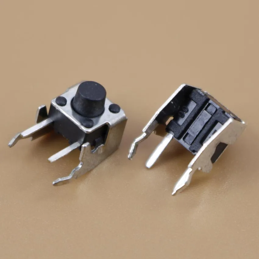 Cltgxdd 10piece 6x6mm panel PCB instant touch mini switch 6*6*4.3/5/6/7/8/11mm right angle bracket touch switch button