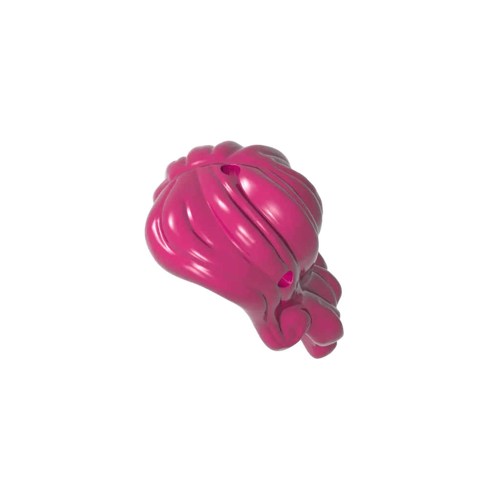 Фото Gobrick GDS-2086 Minidoll волосы длинные волнистые, правая сторона, с короткими Сторонами, совместимые с конструкторами lego 15677 №4