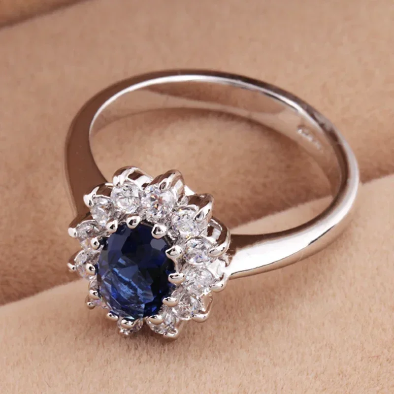 European and American Zircon Rings Luxury Fashion Jewelry Cubic Zirconia Bridal Wedding Engagement