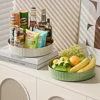 1Pc Kitchen Storage Spice Rack 360 Degree Rotating Cabinet Storage Rack Tray Cosmetic Storage Rack Non-slip Spice Round Rack 2