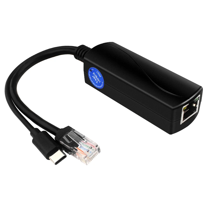 Raspberry Pi 4 PoE Splitter 10/100/1000Mbps 5V 3A Type C Connector USB Type C Po