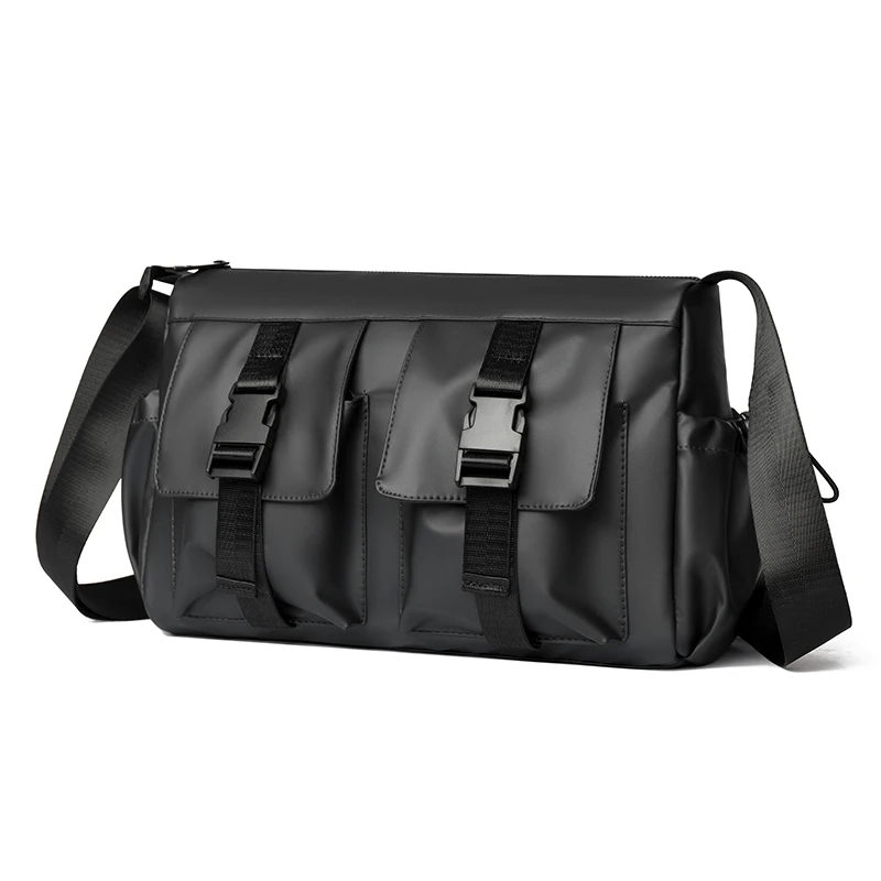 Men's crossbody bag - with adjustable shoulder straps, spacious main compartment and side pockets - for daily work, travel, comm