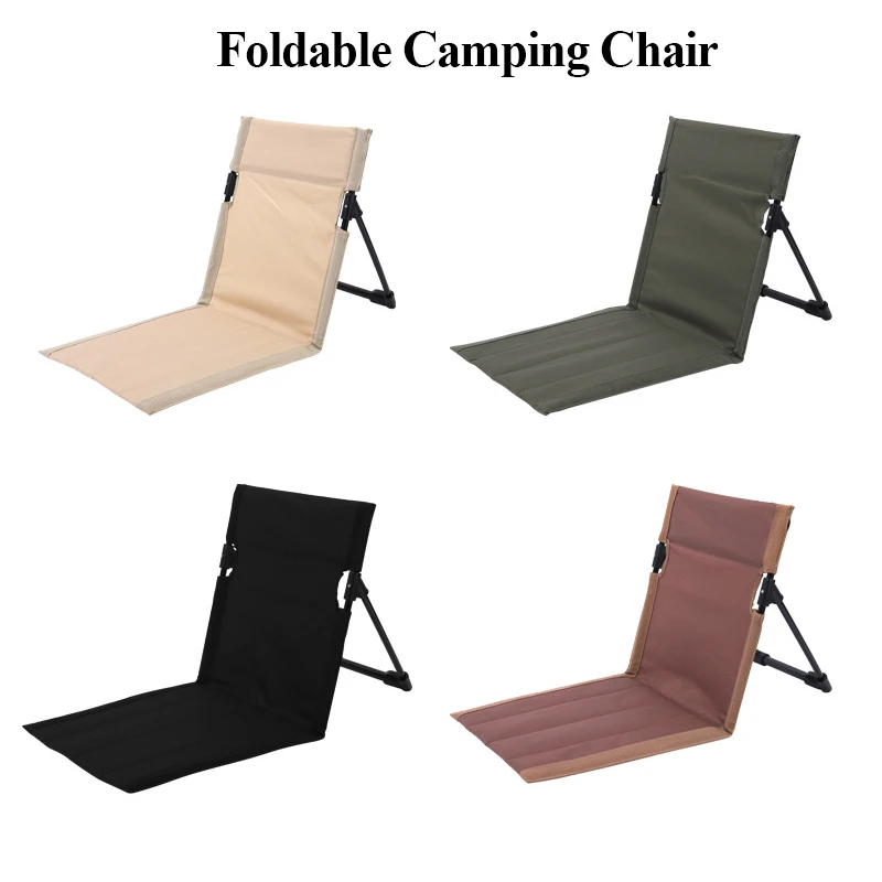 

Outdoor Picnic Folding Back Chair Garden Park Single Lazy Chair Indoor Outdoor Portable Hiking Fishing Foldable Back Chair