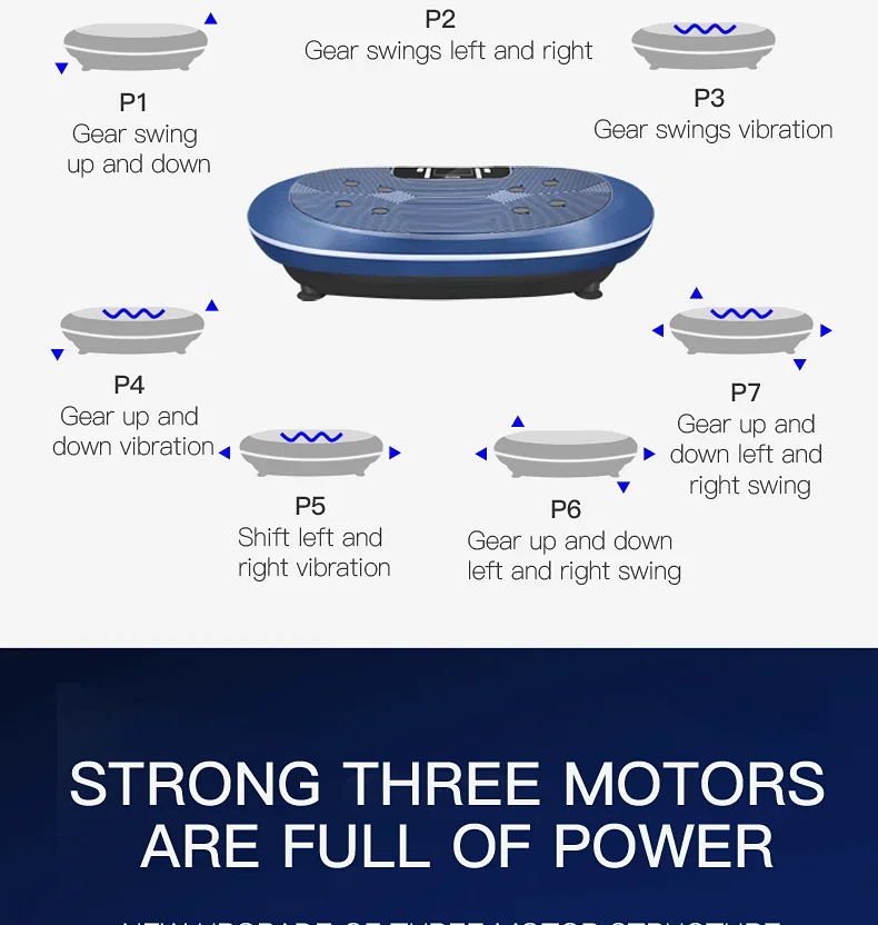 4D Blood Circulation Power Fit Ultrathin Whole Body Crazy Fit Massage Vibration Plate for Body Building