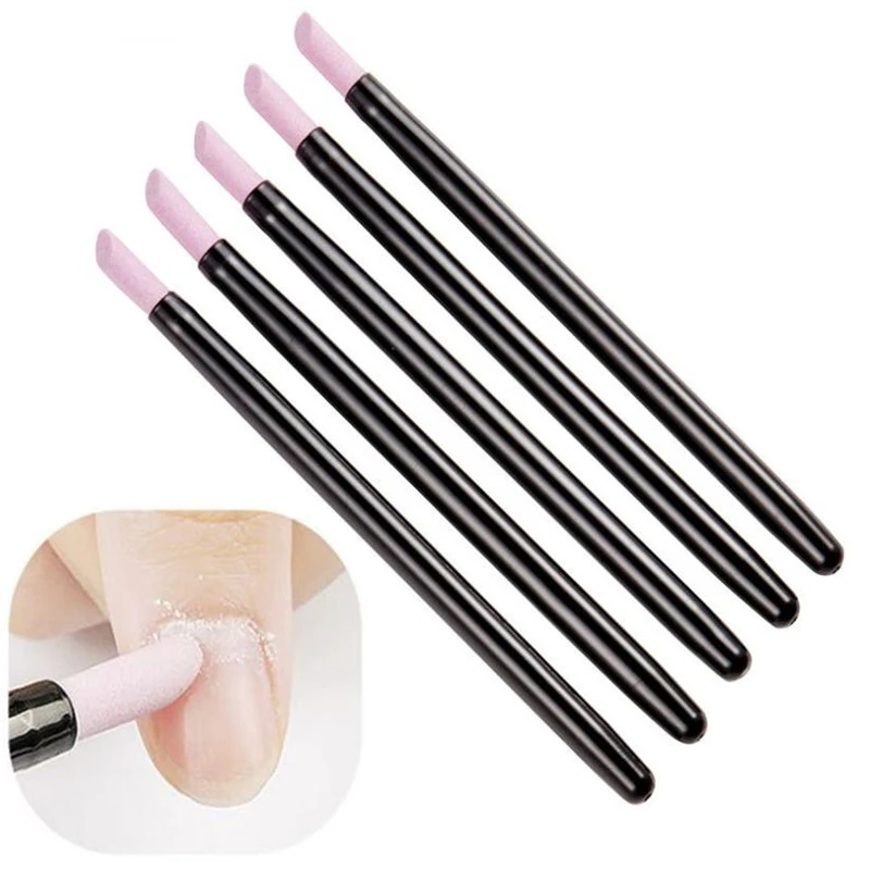 1PC Portable Quartz Grinding Pen Nail Cuticle scissors Dead Skin Remover Nail Polish Manicure Stick Files accessories tool