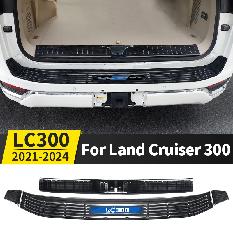 

For Toyota Land Cruiser 300 Lc300 2022 2021 Threshold Accessories Tail Door Guard Board Stainless Steel Upgrade Body Kit ZX GR