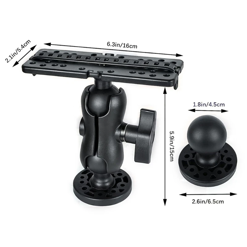 Fish Finder Mount Base Marine Fish Finder Mount Ball Bracket 360 Degrees Rotation Holder