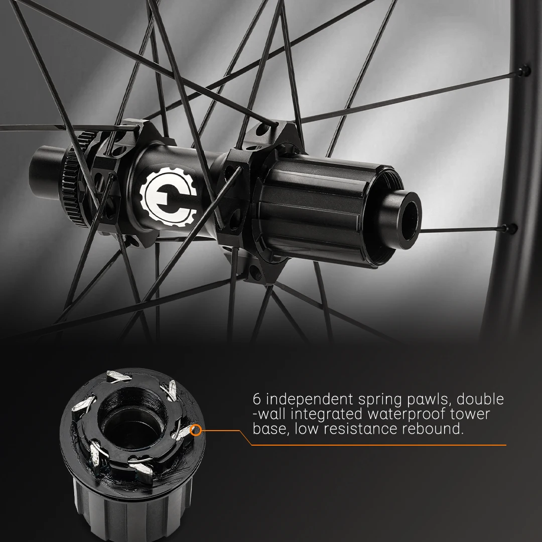 Фото Автомобильные диски ELITEWHEELS, Углеродные колеса с низким сопротивлением, ступицы 38 45 50 60 82 мм 700c, гравийные велосипедные колеса, клинчер, бескамерные №5