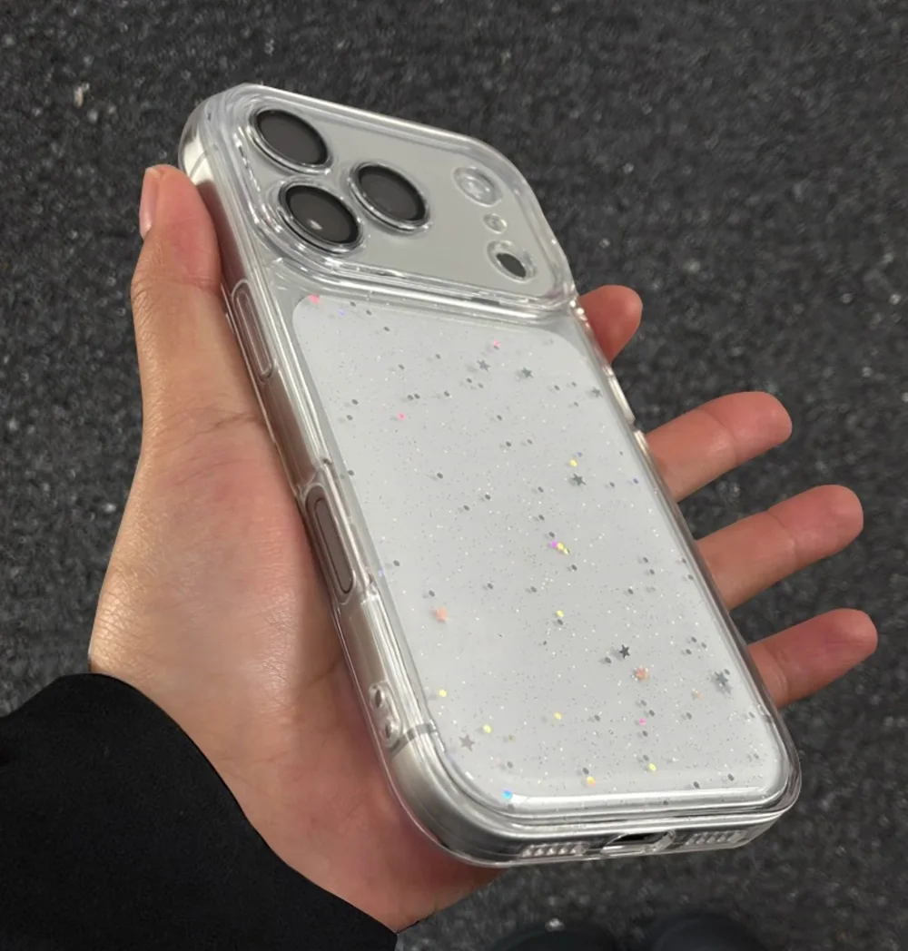 Luxury Bling Star Sequins Glitter Clear Powder Sparkle Phone Case