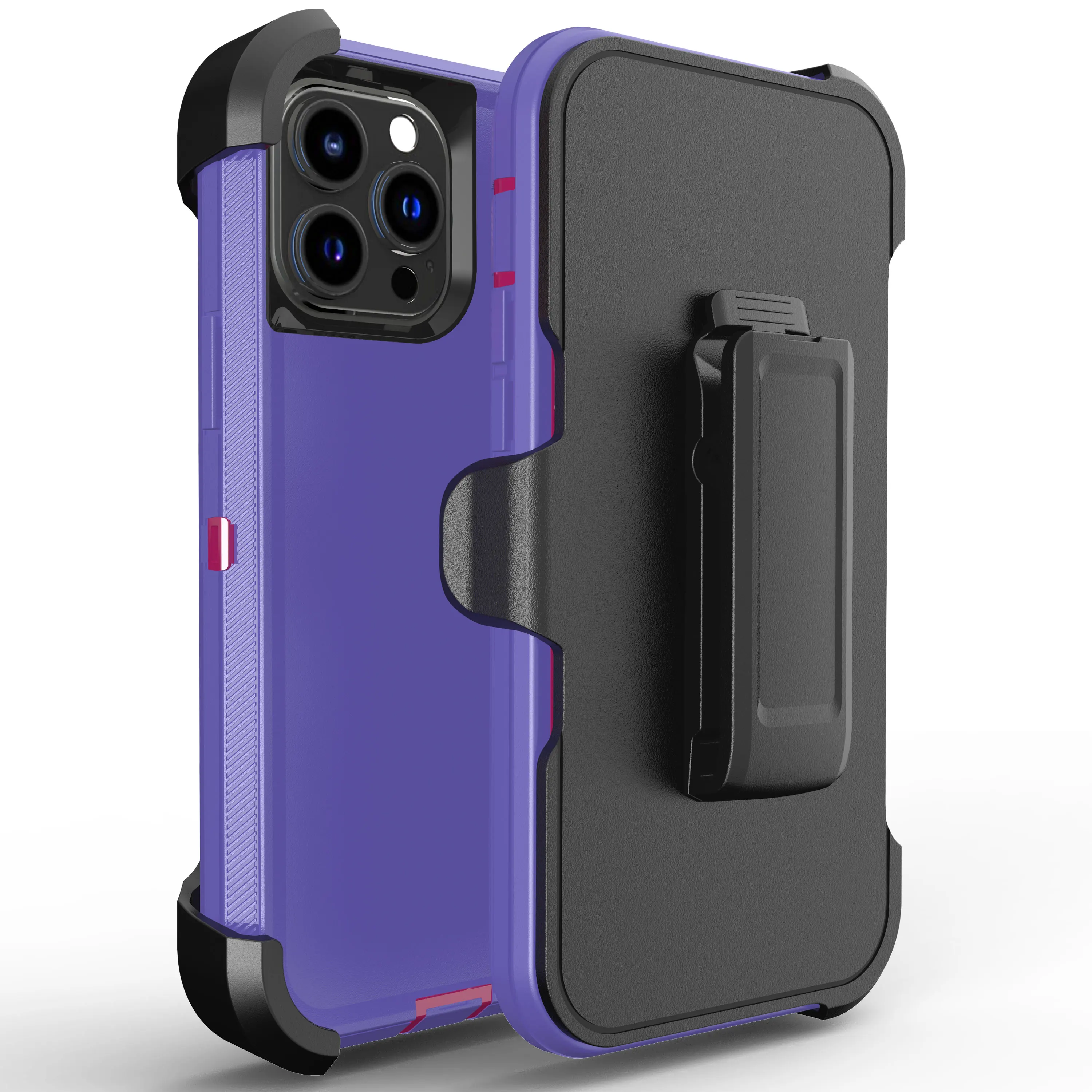 Heavy Duty 3-in-1 Shockproof Armor Case with Belt Clip