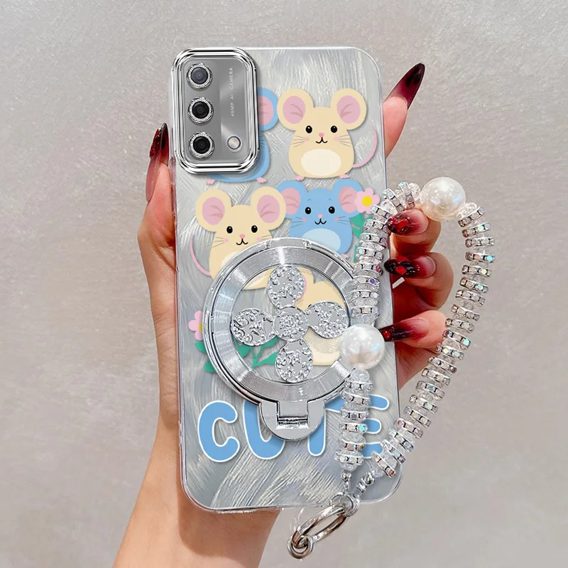 Cute Mouse Phone Case Set with Lanyard and Stand - 3 Piece Bundle
