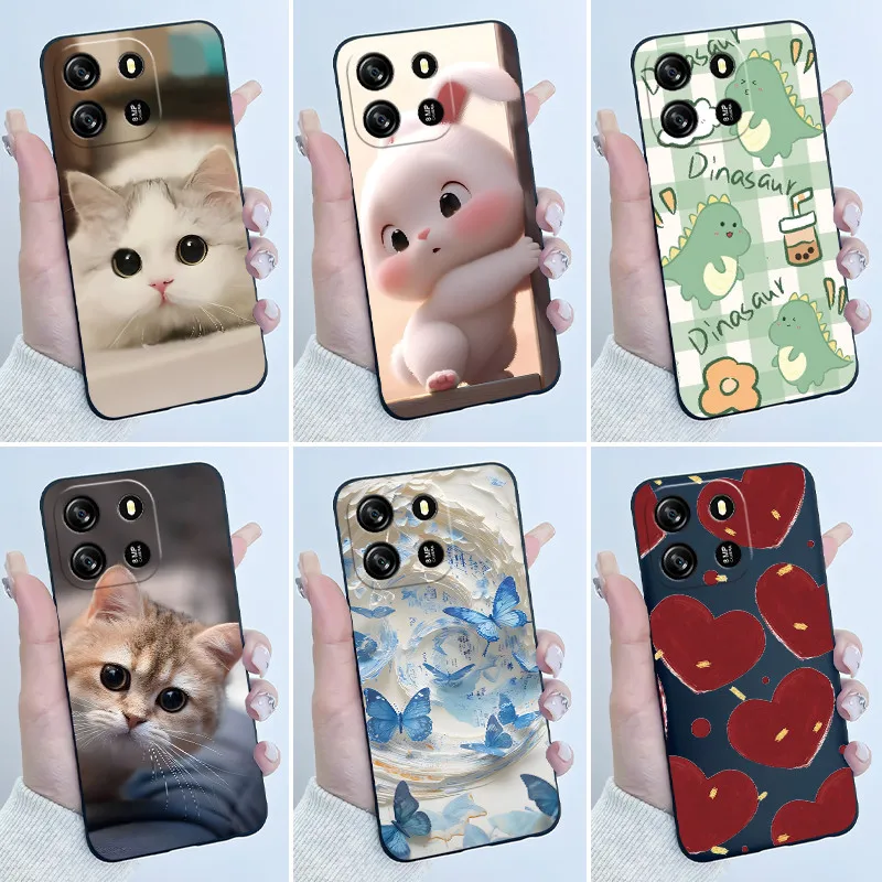Adorable Cartoon Soft Silicone Protective Phone Case Cover