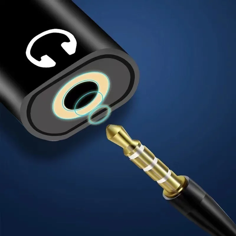 Type C To 3.5mm Adapter USB C To 3.5mm Headphone Jack 2 In1 Socket Audio Converter For Xiaomi Huawei Redmi