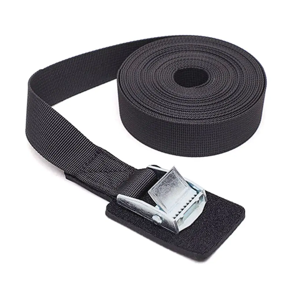 New 1m/2m/2.5m/3m/4m 2.5cm Black Tie Down Strap Strong Ratchet Belt