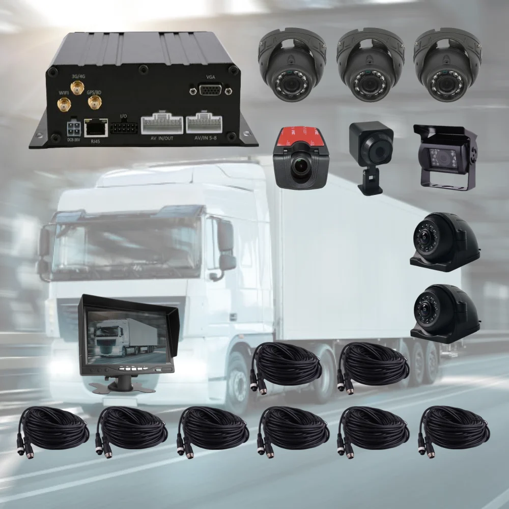 8 channel truck monitoring system mdvr set 4g gps wifi mobile dvr 8ch ...