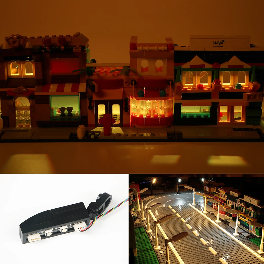 20pcs 1X4 LED 조명 키트 (X in One Lights Powered by USB) 벽돌 도시 DIY 조합 모듈 MOC 벽돌 3710과 호환 가능