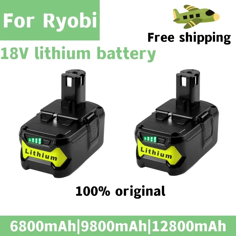 

Литий-ионный аккумулятор высокой емкости 18 в 12800 мАч для Ryobi Hot P108 RB18L40, аккумуляторная батарея для электроинструмента Ryobi ONE