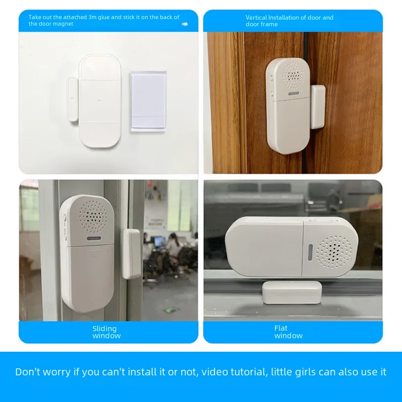 New Remote Control Door Magnetic Alarm Light Indicator Home Shop Anti-theft Equipment Door Window Sensor Smart Body Sensor
