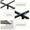 Twin Size Lift Up Bed Frame, Storage Headboard with Charging Station, LED Lights Upholstered Platform Bed, No Box Spring Needed 6