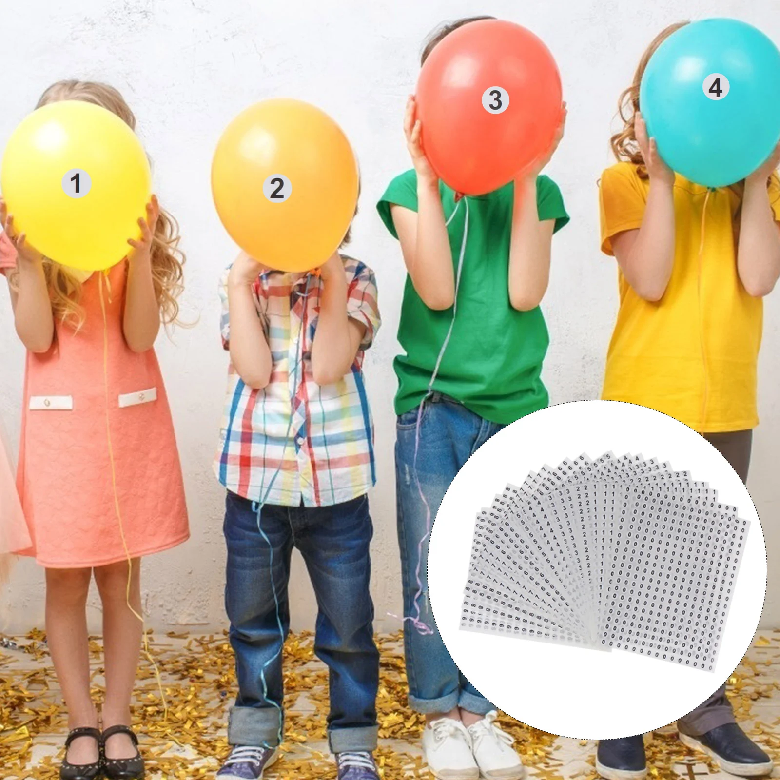 

6000 Pcs Stickers Self-adhesive Number Label Serial Round Paster Paper Room Storage