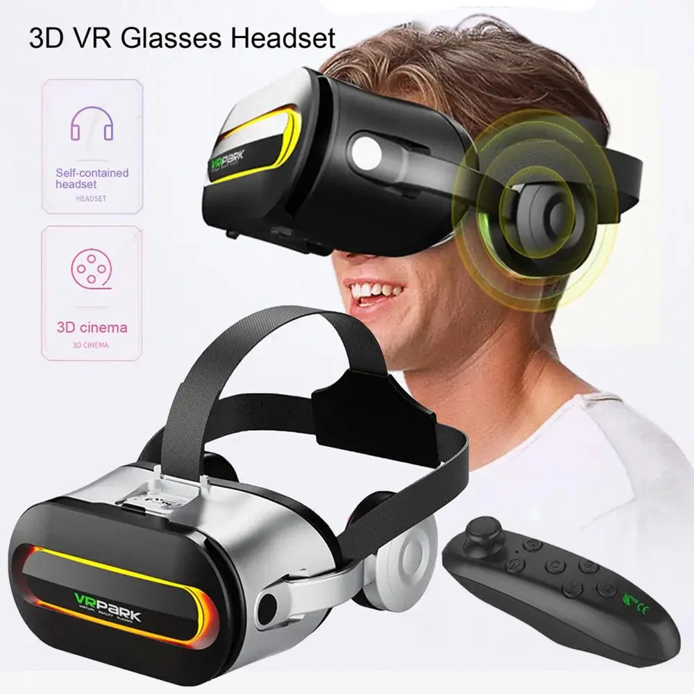 VR Glasses Virtual Reality Headset Viar Devices Helmet 3D Lenses Smart Goggles For Smartphones Phone Mobile Gogle Game Accessory