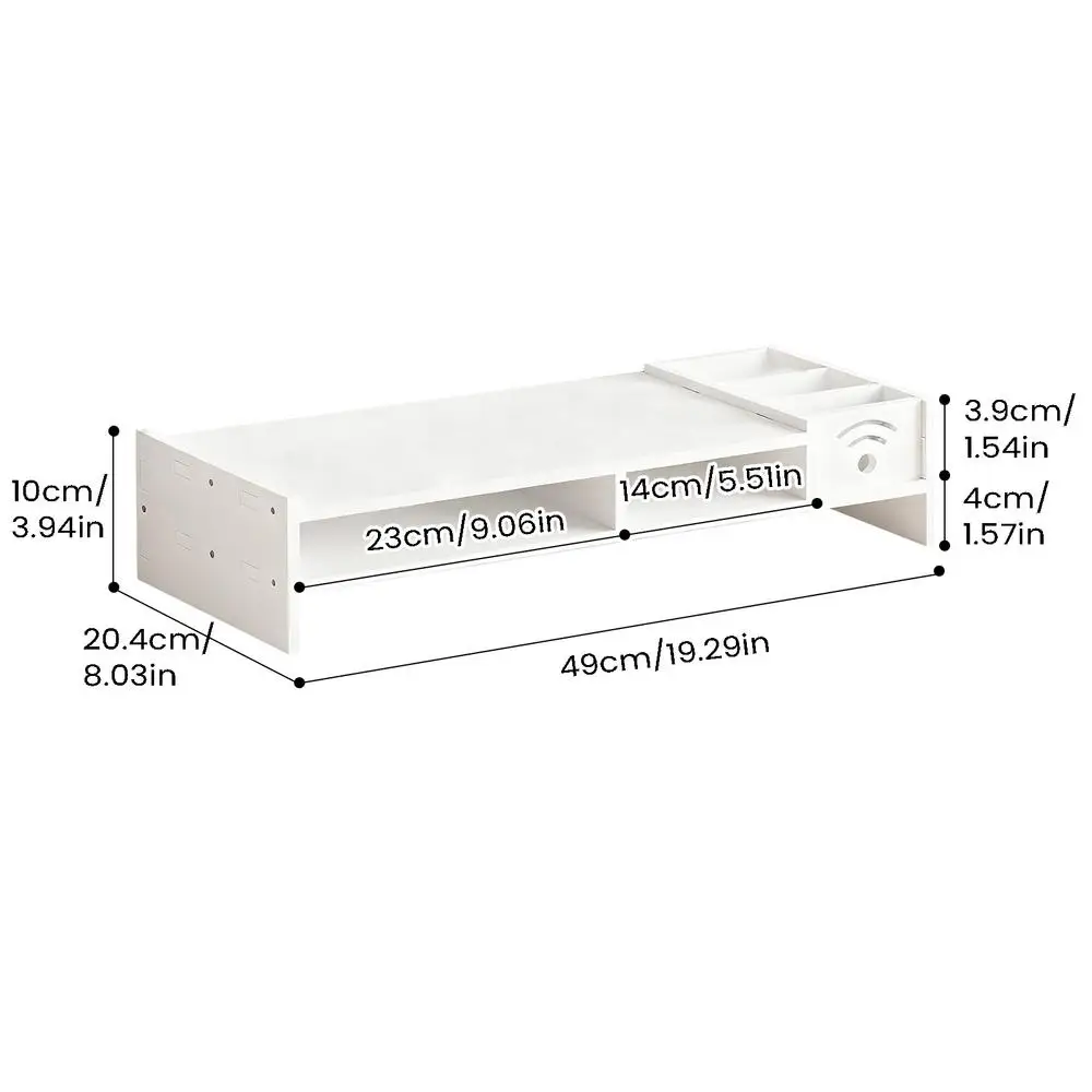 Soporte elevador para Monitor, soporte de escritorio de 2 niveles, elevador de ordenador de 4,3 pulgadas de altura con organizador de almacenamiento para el hogar, portátil, PC, TV, mesa de trabajo