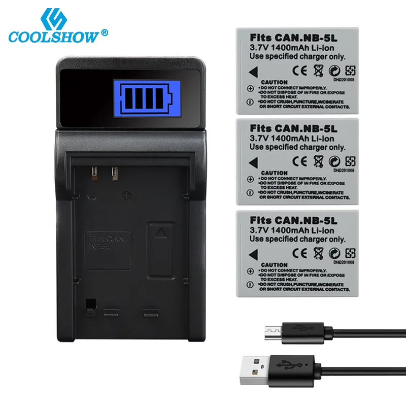 Nb-5L Nb 5L 1400Mah Batteria Per Canon Sx200Is Sx210Is Sx220Hs Sx230Hs Cb2Lxe Shot S100 S110 Sd950 Batterie Per Fotocamera Sd