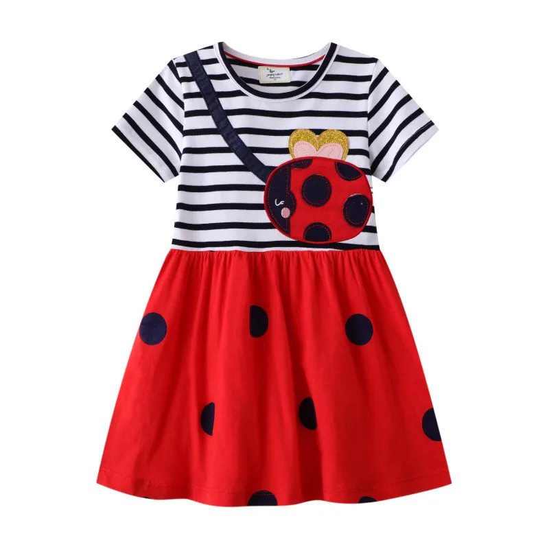 western dress Jumping Meters New Arrival Girls Princess Dresses Cotton Stripe Children's Birthday Gift Toddler Costume Hot Selling Frocks Dresses luxury