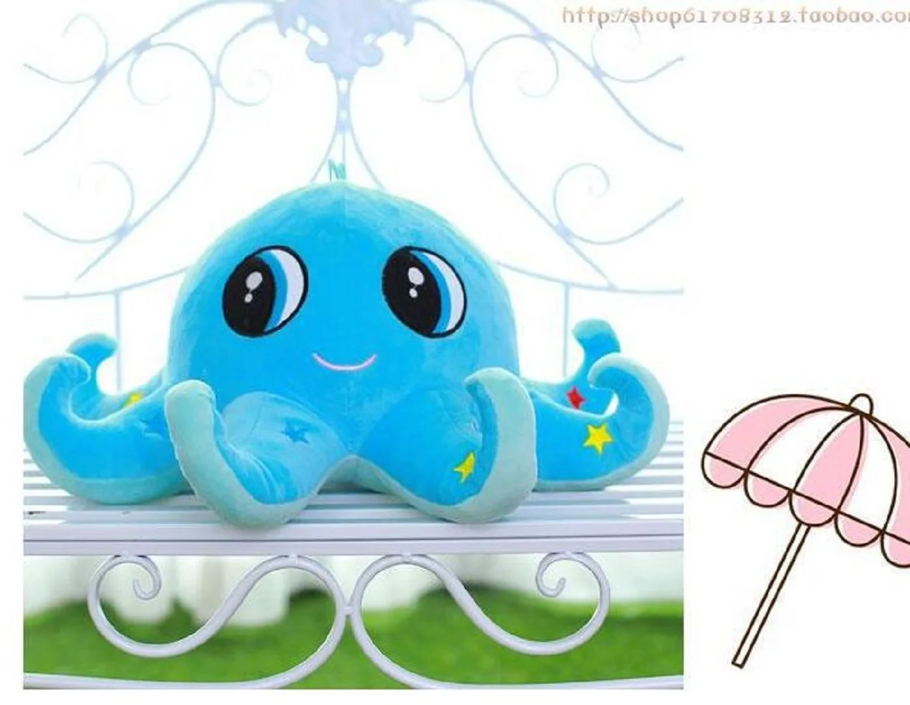

big plush lovely octopus toy creative cartoon blue octopus doll gift about 60cm 0106