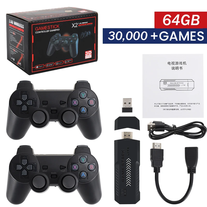 thumbnail image 1 of Consola de videojuegos retro X2 Plus 256G 50000 juegos GD10 Pro 4K, 3D, HD, mando inalámbrico, TV 50, emulador para niños, regalos, 1 of 5
