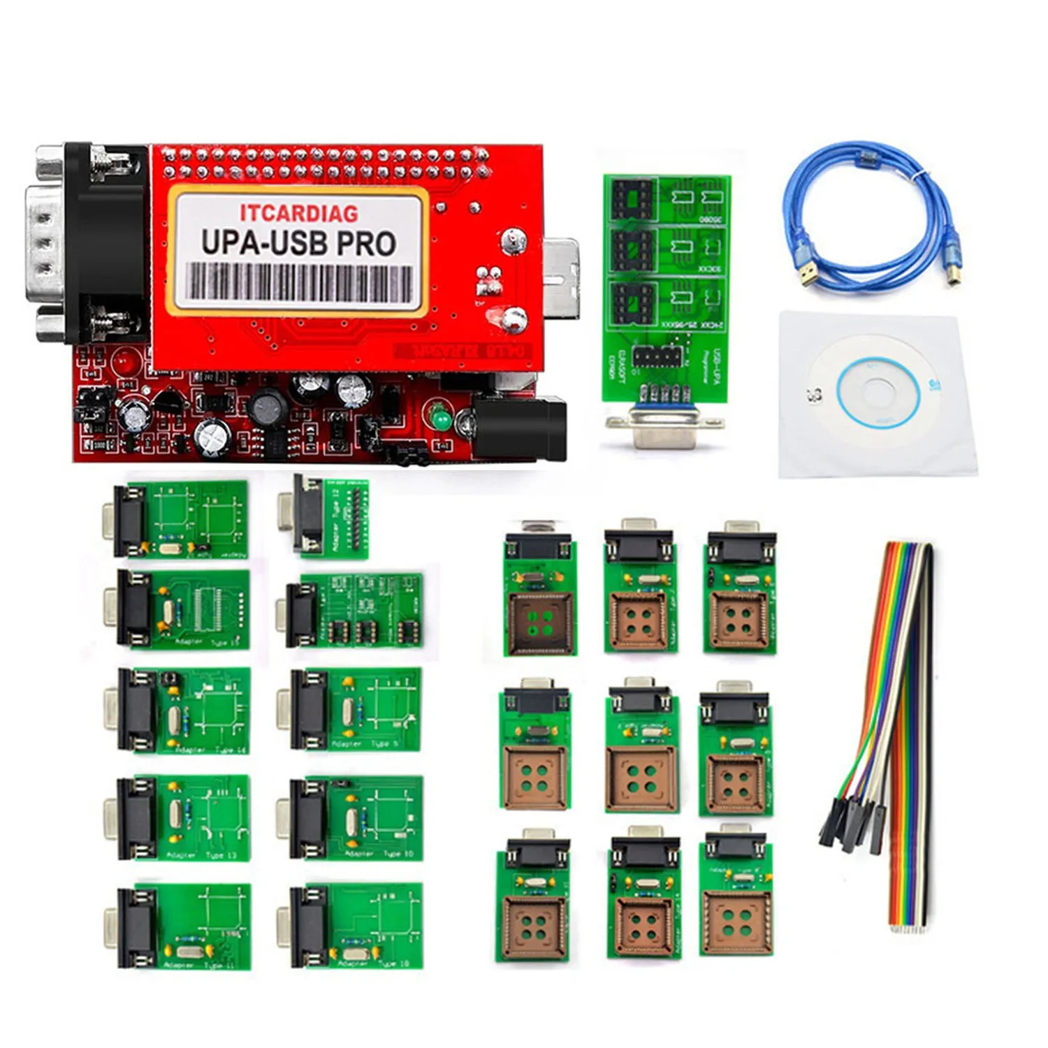 UPA USB ECU Chip Tunning Programmer Windows 10 64Bit Supported Full Adapters NEC Functions SN:050D5A5B V1.3 usb programmer adapter